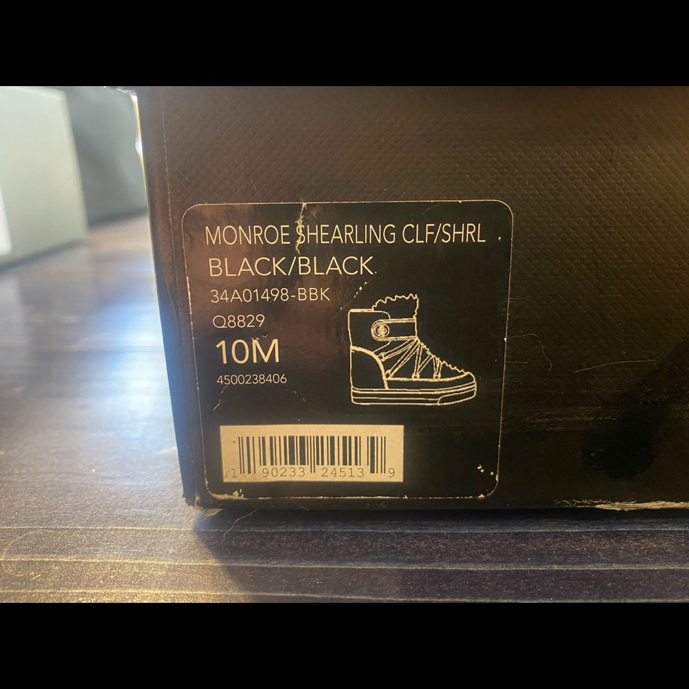 Coach Monroe Shearling Boots-Black
